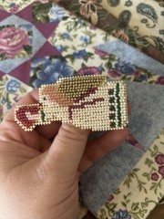 Senza Spilli Handcrafted Angel Brooch Made With Glass Beads