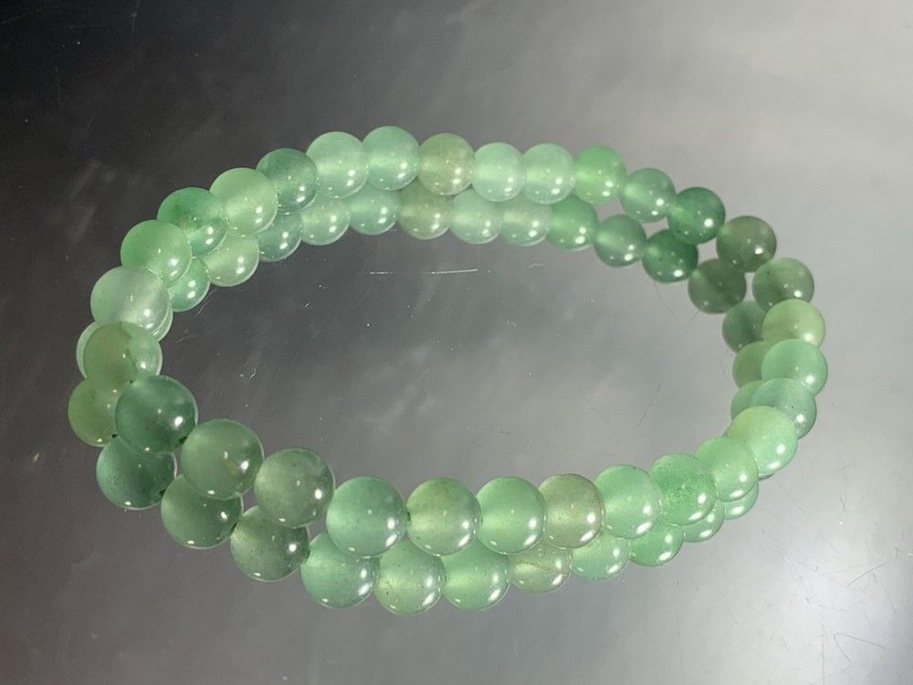 Special Price！Unique Pick ！6.4mm Green Aventurine Bracelet