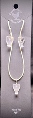 Quartz Carved Angel Necklace Earring Set