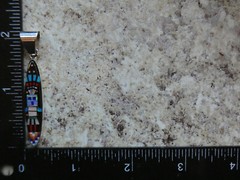 Micro Inlay Southwestern Kachina Multi Gemstone Sterling Silver 925 Pendant AK27