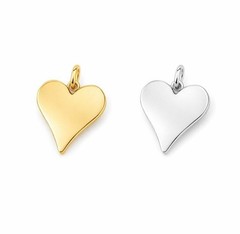 Smooth Heart Pendant Necklace 925 Sterling Silver Dainty Love Charm Women