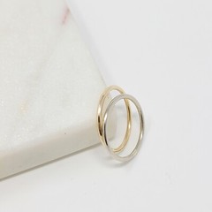 10k Solid Gold 1.3mm Stackable Ring, Simple Gold Ring, Yellow White Rose Rings