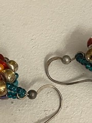 Sterling Silver Spiral Seed Bead Earrings Shepherd Hook 925 Handmade