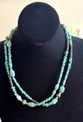 Peyote Bird Turquoise Nugget Necklace Southwestern Boho Western 19.5”