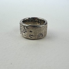 Jes Maharry Sterling Silver Strength Ring ~8 Sundance Tree Horse Artisan Jewelry