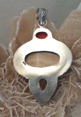 Artisan 925 Silver Jasper Gemstone Yellow Glass Pendant