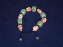 Women’s Jewelry Fashion Bracelet Pink & Green Stone J10-1