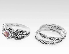 Sarda Pure Faith Ring Sz 9 Set of 3 in Bali Sunrise Mystic Topaz #29