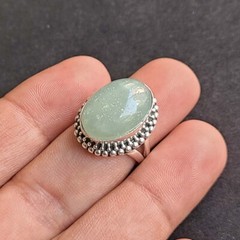 Natural Aquamarine 925 Sterling Silver Handmade Fine Ring All Size Available