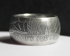 Armenia 500 Drams Noah’s Ark .999 Silver 1 oz Coin Ring Custom Made Size 9 – 15