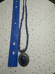 Lapis Lazuli Beaded Pendant Necklace