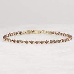 2mm Tiny Scapolite Bracelet – Minimal 14k Gold Filled