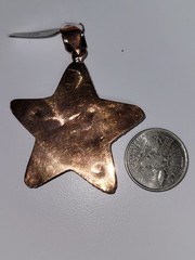 White buffalo copper statement star pendant