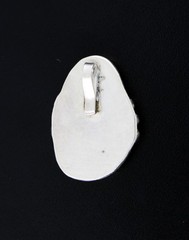 Old Pawn Navajo Native American 925 Sterling Silver Turquoise Pendant 8.7g