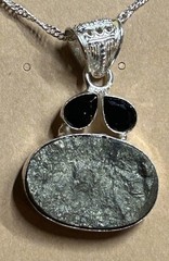 8144. Apache Pyrite Druzy Spinel Handmade Ethnic 925 Silver Necklace