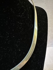 vintage Mexico Sterling 925 silver handmade oval choker collar necklace