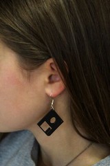 3.5 Inch Floppy Disk Diskette Earrings