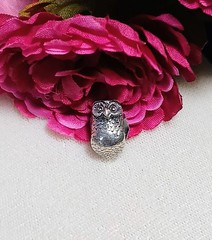 TROLLBEADS Denmark Lace Flower Sterling Silver Foxtail Bracelet~ 7-1/2″ Retired