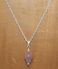 Sterling Silver Natural RUBY Gemstone Drop Necklace…Handmade USA