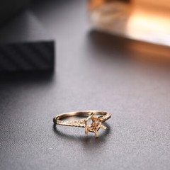 Solid 10k White/Rose/Yellow Gold Ring Prong Setting Round 6mm-6.5mm Semi Mount