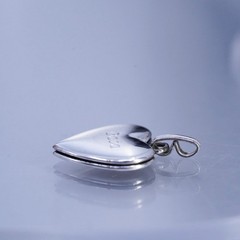 Vintage Sterling silver handmade charm, 925 heart photo locket pendant