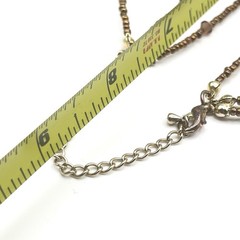 Golden Yellow Brown Mother of Pearl Seed Bead 3 Multi Strand Necklace 18″