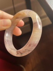 Natural Icy Purple Gemstone Bangle 56 Mm Bracelet