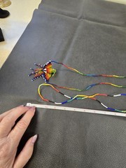 Two Vntg multi Color beaded Hummingbird Necklaces From Mexico 16″, Very Pretty
