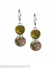NEW JILZARA Premium Clay Beads PRAIRIE Brown Purple Crystal Double 8mm Earrings