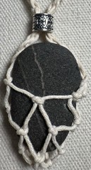 Unique Natural Wishing Stone Pendant On Woven Cord Necklace 927 Designs