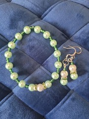 Handmade Jewelry Bracelet and Earrings Set by North Star Jewelry and More