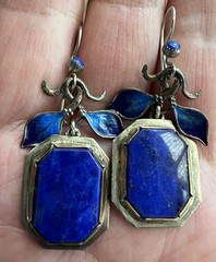 Musi Hunt Enameled Lapis Lazuli Earrings