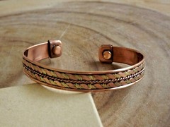 Copper Magnetic Bracelet Arthritis Pain Therapy Energy Cuff Bangle Men & Women