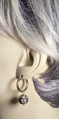 10mm or 12mm Mosaic Paua Abalone Shell INTERCHANGEABLE Earring Charms SS RG YG