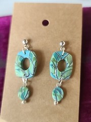 Polymer Clay Dangling Pierced Earrings New