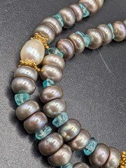 Artisan Style Cultured Pearl Statement Necklace