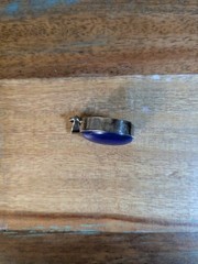 Lapis Pendant Mexican Silver