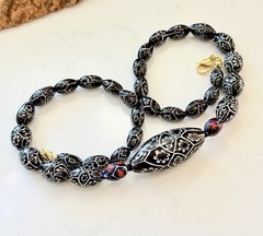 Rosario Leonardi Murano Millefiori Necklace Feat 1920s Moretti Vintage Beads