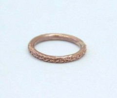 Copper Ring Stackable Hammered Rings band Size 3.5 Wedding Ring Unisex thin 2mm