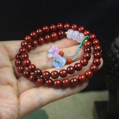Natural Rosewood Buddhist Prayer Beads Fashion Bracelet Mala Beads for Women