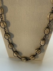 Vintage Mexican Sterling Silver CJC Wire Wrapped Jasper Necklace 140g Artisan 37