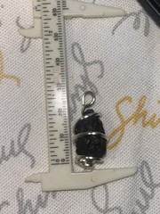 Handmade Prophecy stone Black Egypt Diamond silver tone Wire Necklace Reiki