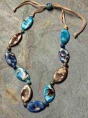 TAGUA NUT «GRANADA» NECKLACE ORGANIC ARTISAN HANDMADE BOHO STATEMENT JEWELRY NEW