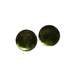 Recycled Early 1900’s Olive Green Wine Bottle Sterling Silver Post Earrings