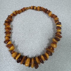 Natural Baltic Amber Honey, Butterscotch & Deep Cognac Necklace 20″ -66.3g