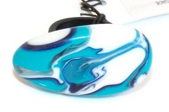 Sobral Onda Velocidade Marbled Blue & White Artist Made Statement Ring Size 8.25