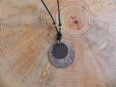 SILPADA N1710~2 Sterling Silver Discs on Black Leather Necklace 17 1/2″