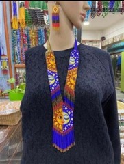 Handmade Necklace Seed Bead Boho American Style Nativ Beaded Multi Strand Gifts