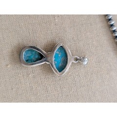 Sterling White Water 2 Stone Pendent