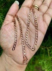 11 inch Pure Copper CURB CUBAN Chain Anklet, Healing Copper Jewelry, Spiritual